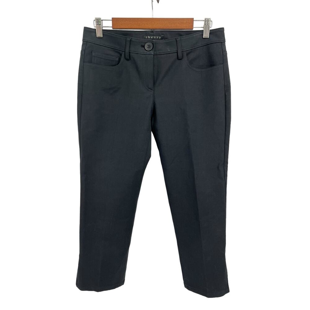 Theory Black Ankle Cropped Pants